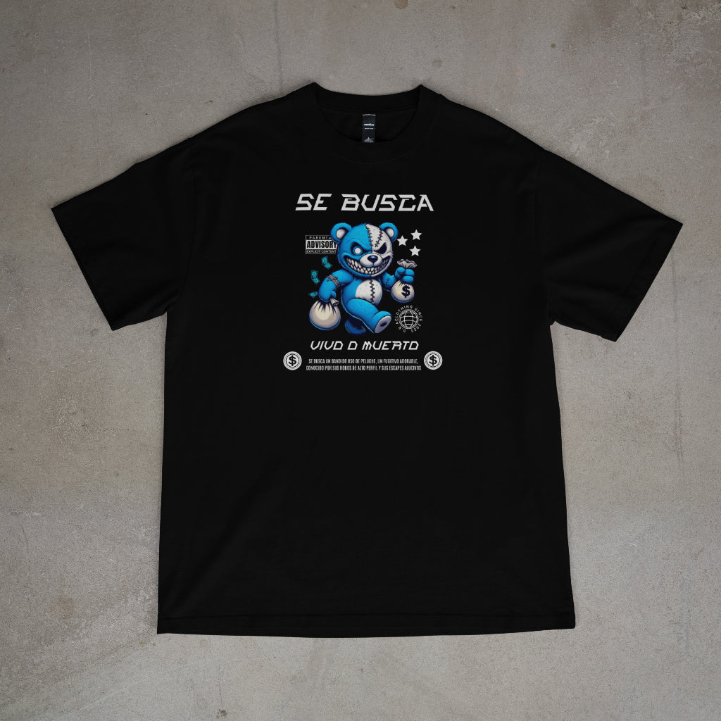 playera de manga corta negra