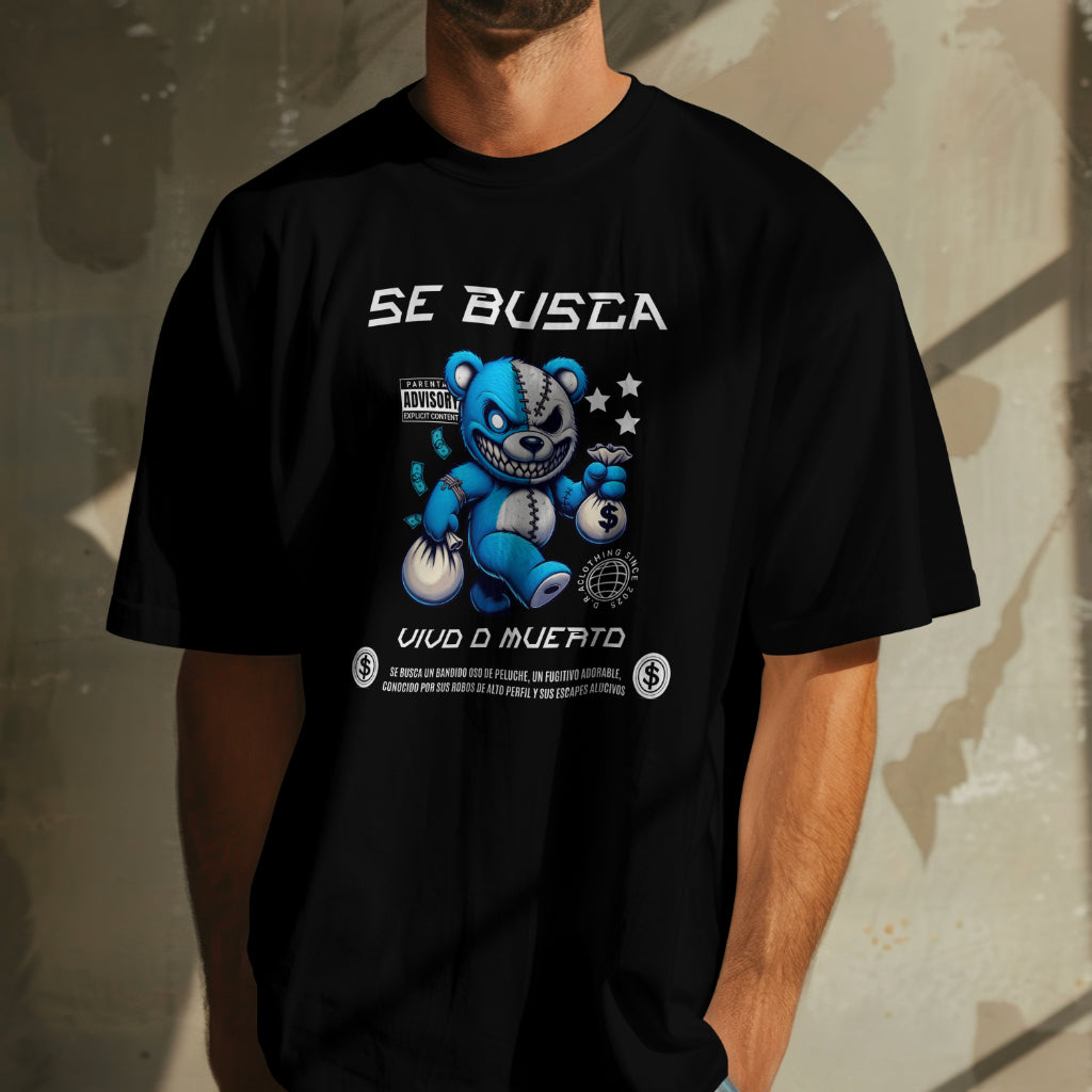 playera de manga corta negra